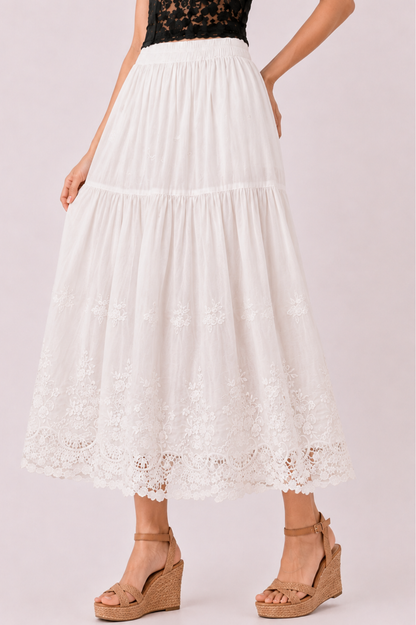 SOMERSET BAY - EMBROIDERED SKIRT
