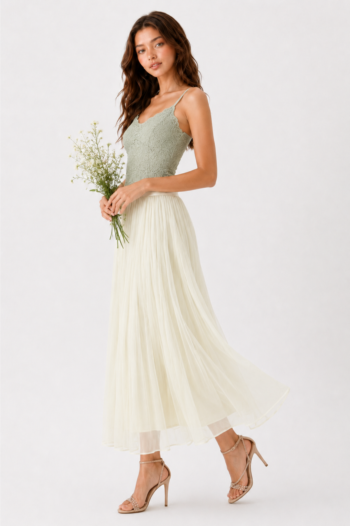 SOMERSET BAY - PLEATED SKIRT (ELASTIC WAIST)