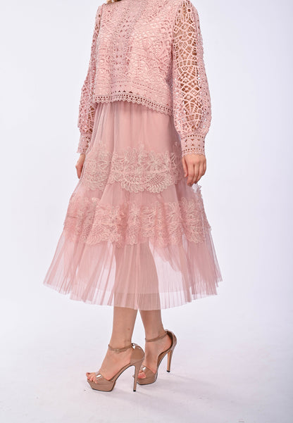 AVILIA - Lace maxi skirt