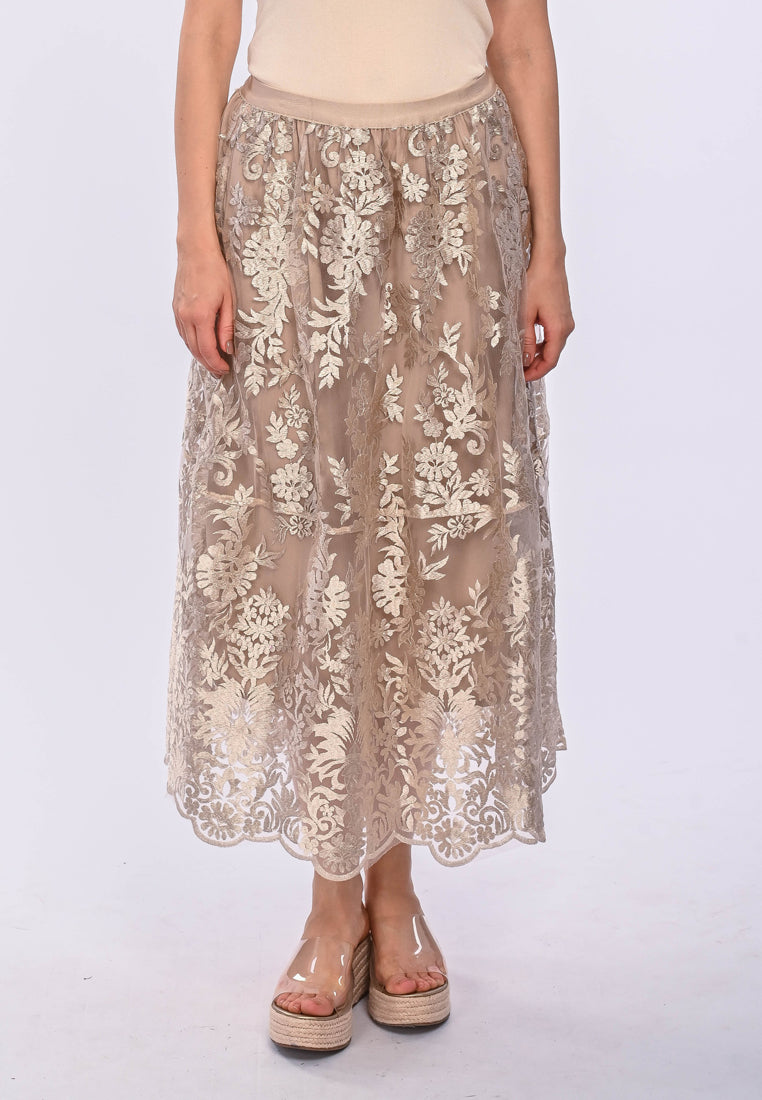 AMARI - Lace maxi skirt