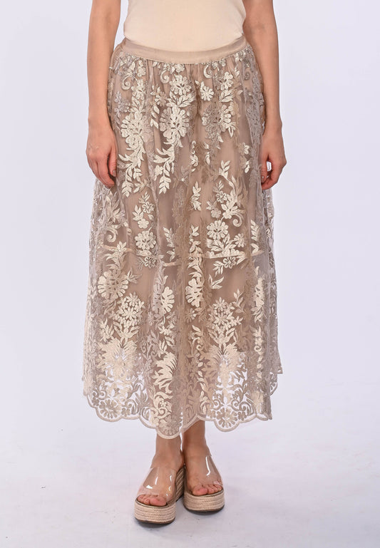 AMARI - Lace maxi skirt