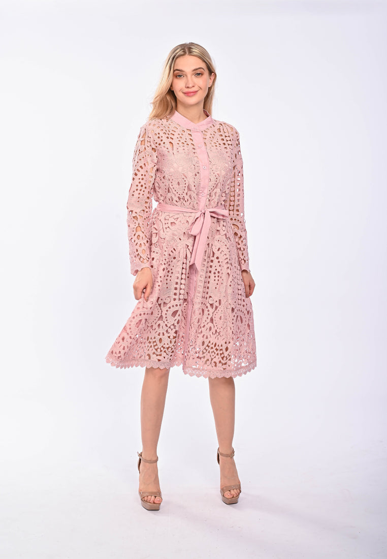 ESME - long sleeve lace dress