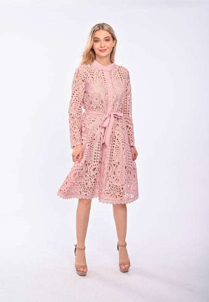 ESME - long sleeve lace dress
