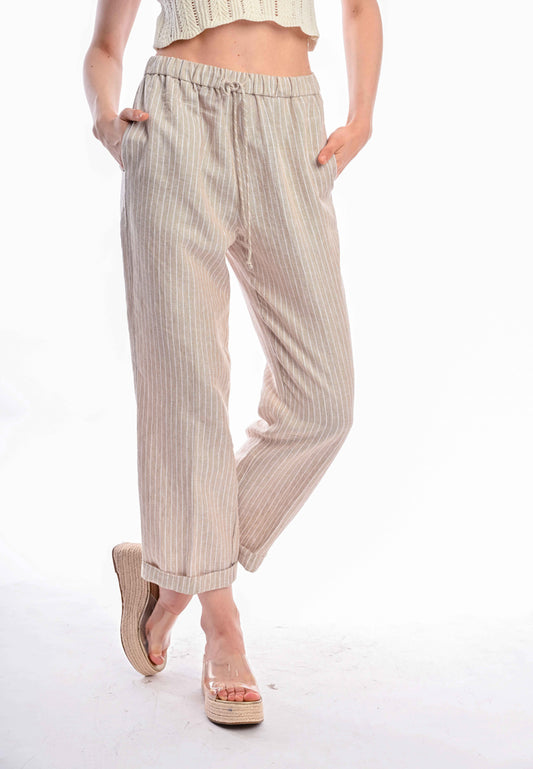 CAPE COD - AILEEN DRAW STRING PANTS STRIPE