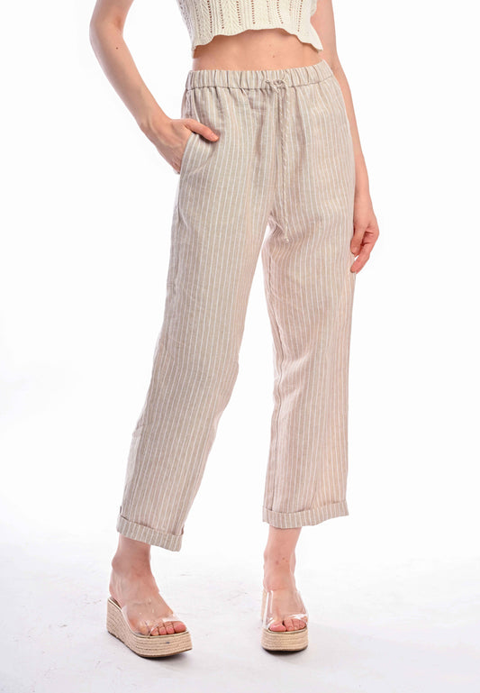 CAPE COD - AILEEN DRAW STRING PANTS STRIPE
