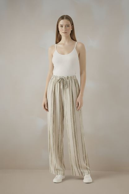 East India Company - Noella Striped Long Pants