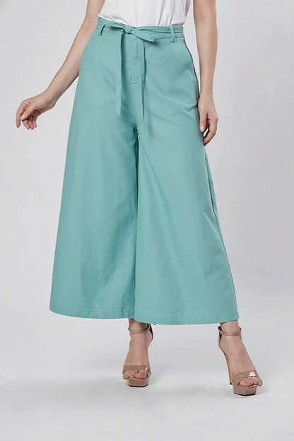 JANE -  Prewash Cotton Linen Palazzo Pant