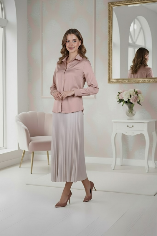 Somerset Bay Long Sleeve Collar Blouse - Agatha