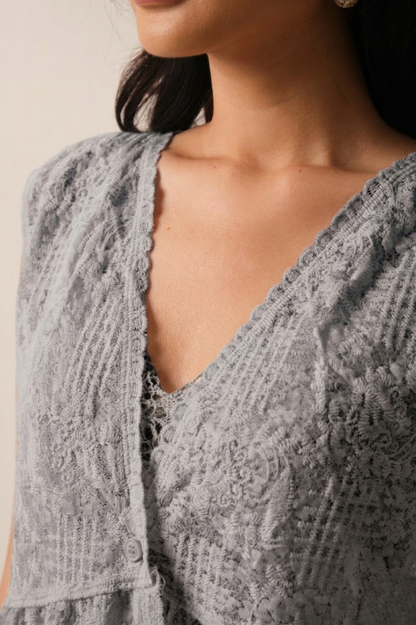 East India Company - Embroidered Lace Vest Women