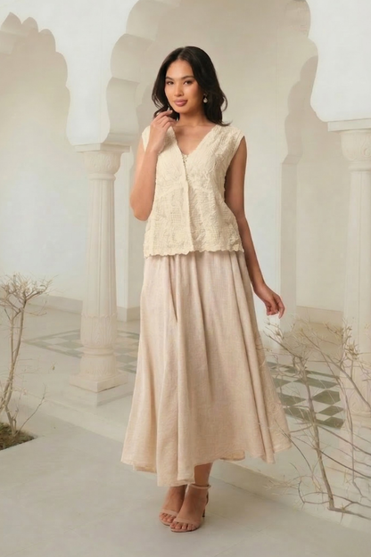 East India Company - Embroidered Lace Vest Women