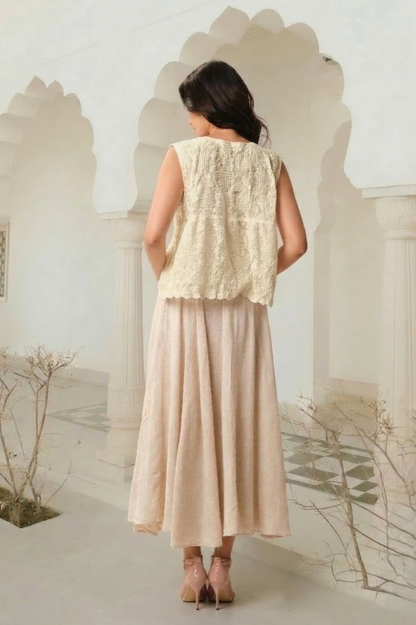 East India Company - Embroidered Lace Vest Women