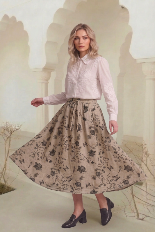 East India Company - Pull On Printed Long Skirt