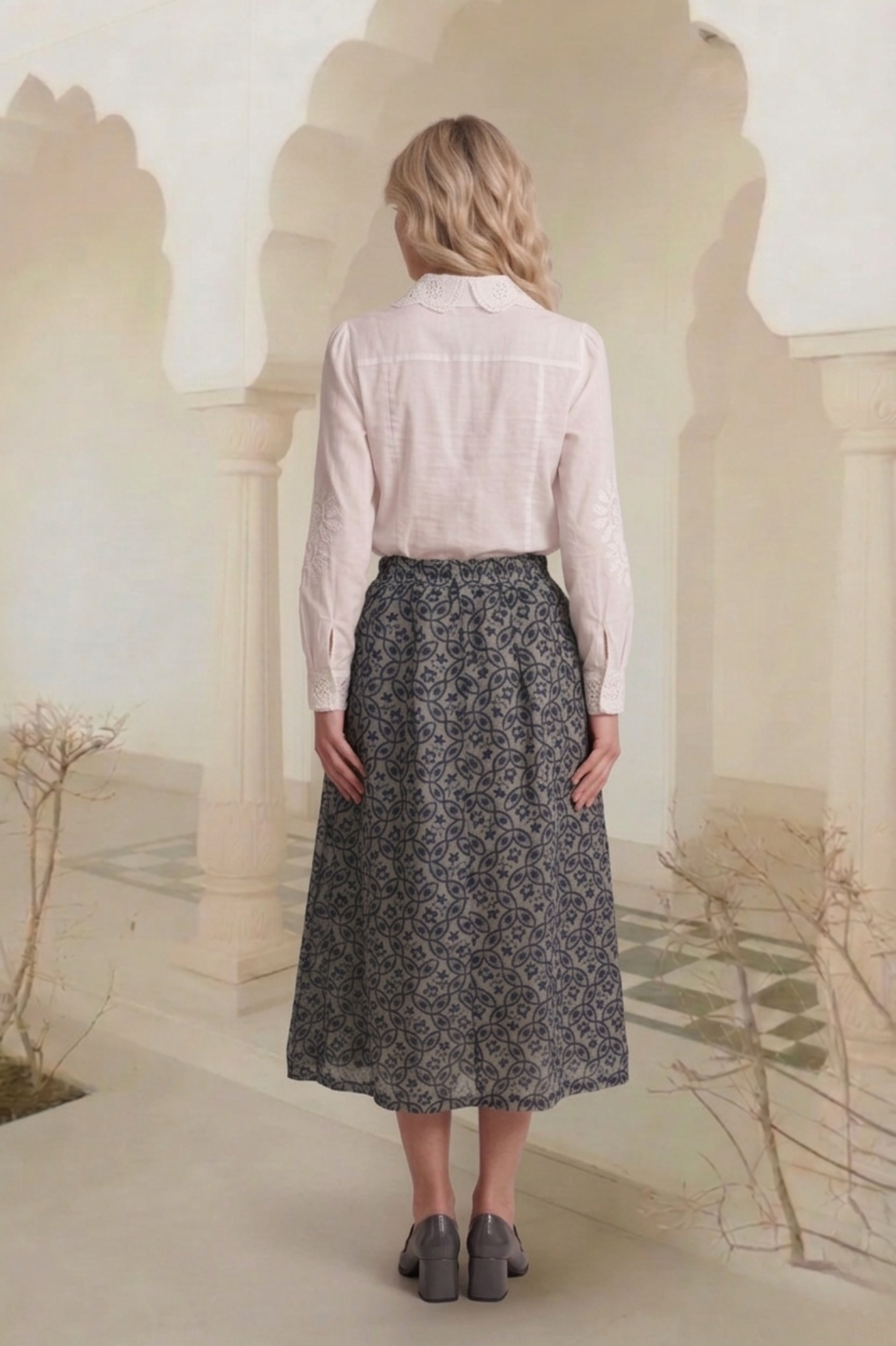 East India Company - Pull On Printed Long Skirt
