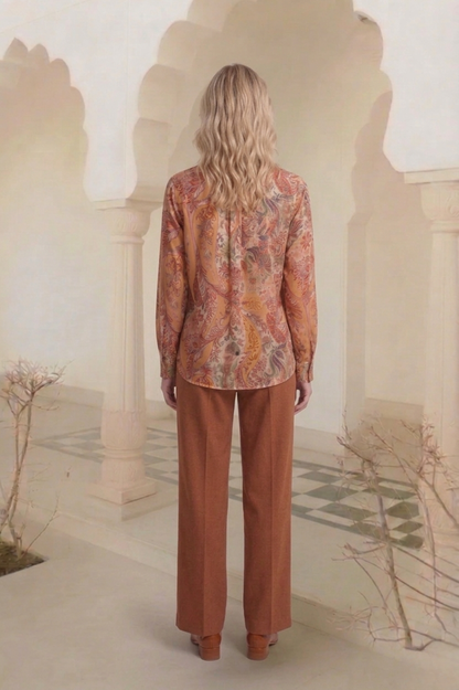 East India Company - Autumn Printed Button-Up Blouse