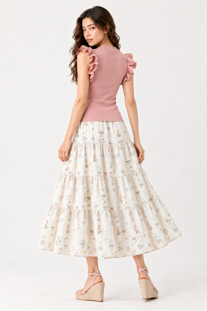 SOMERSET BAY - Ruffle-Sleeve Knit Top