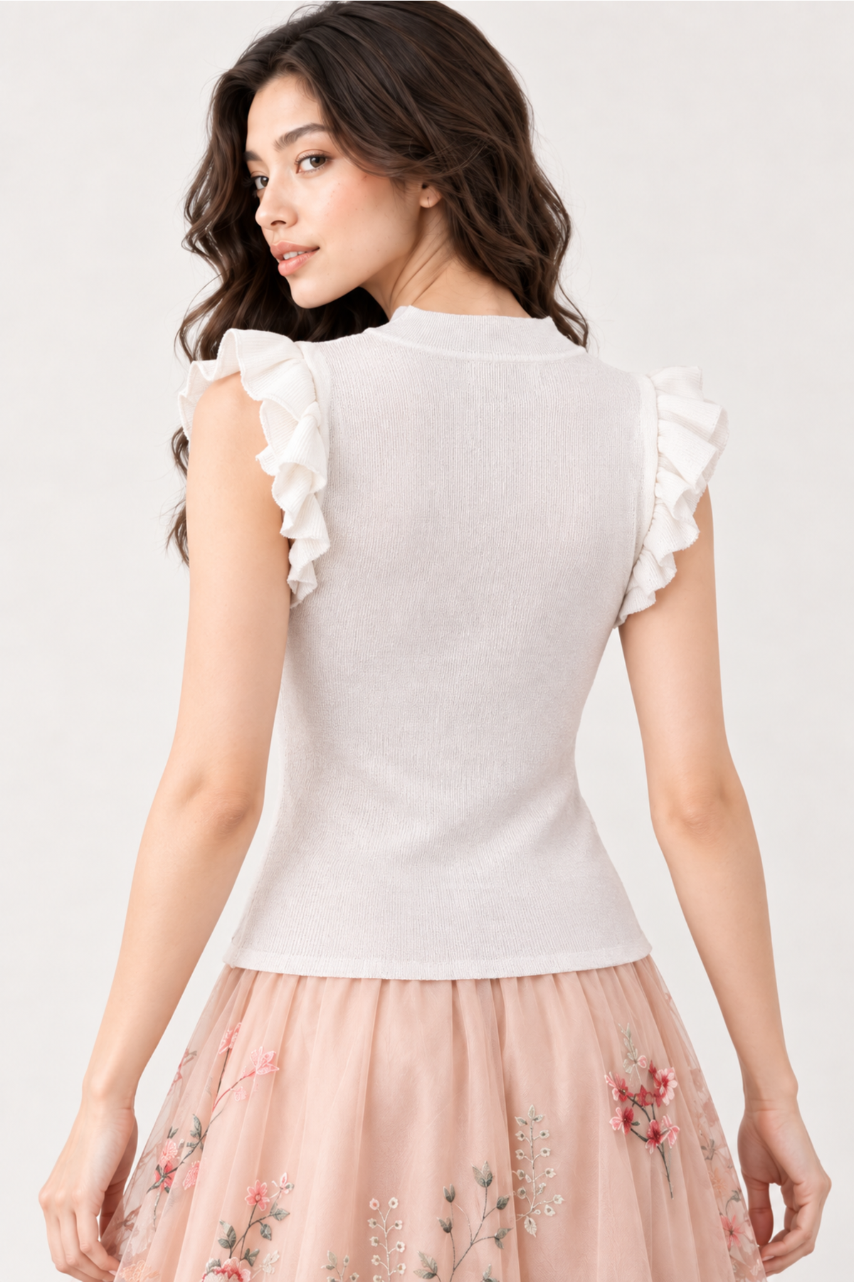 SOMERSET BAY - Ruffle-Sleeve Knit Top