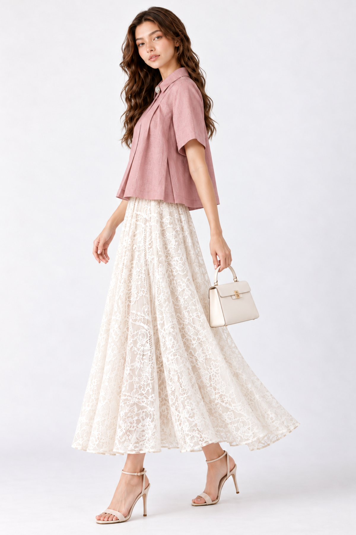 SOMERSET BAY - Jewel-Button Pleated Boxy Top