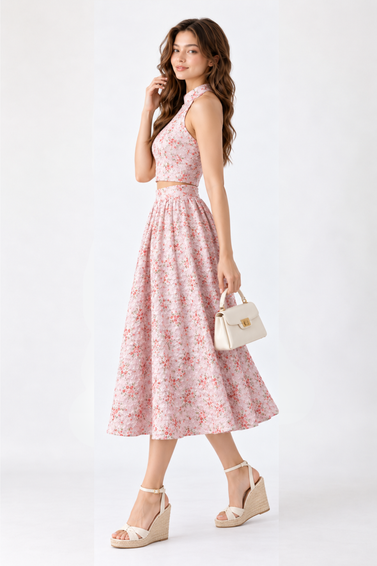 SOMERSET BAY - Blush Floral Jacquard Two-Piece Set