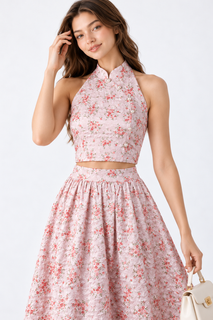 SOMERSET BAY - Blush Floral Jacquard Two-Piece Set