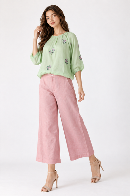 SOMERSET BAY - Floral Embroidered Blouson Top