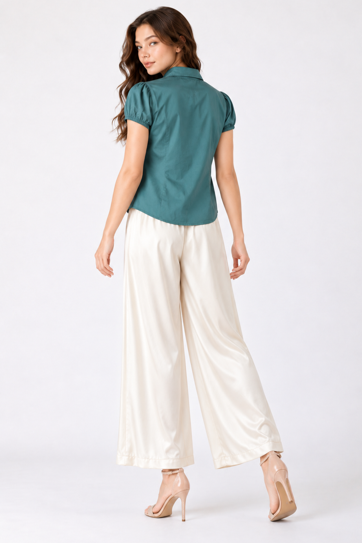 SOMERSET BAY - Teal Floral Embroidered Blouse