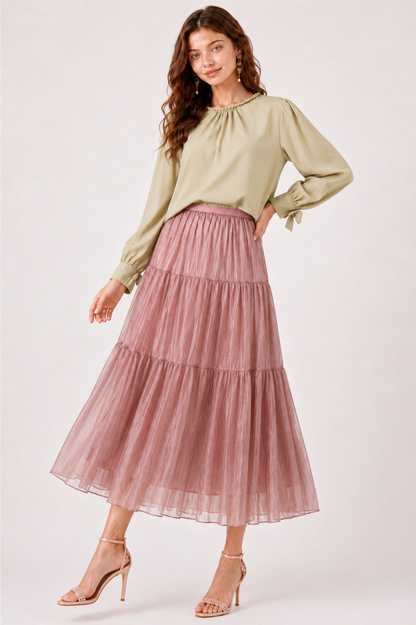SOMERSET BAY - CRINKLE TISSUE MAXI SKIRT