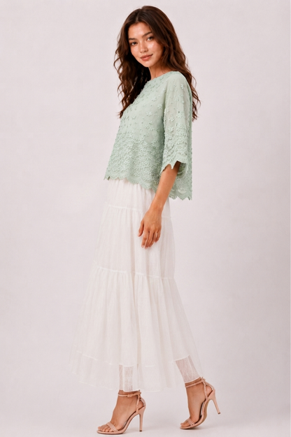 SOMERSET BAY - LONG SLEEVE EMBROIDERED BLOUSE