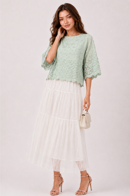 SOMERSET BAY - LONG SLEEVE EMBROIDERED BLOUSE