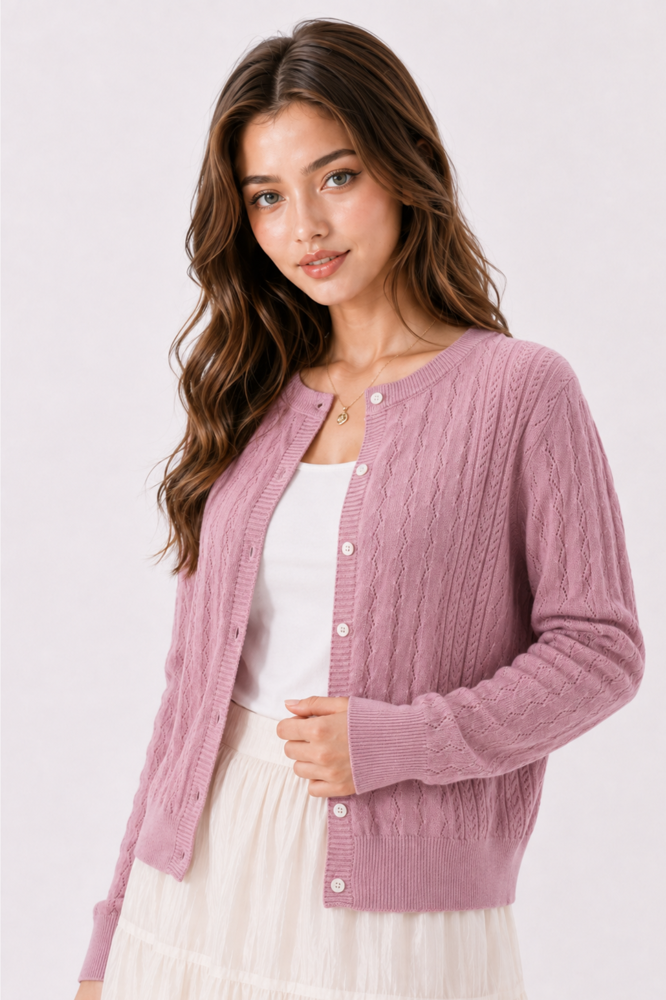 SOMERSET BAY - MACHINE KNIT CARDIGAN