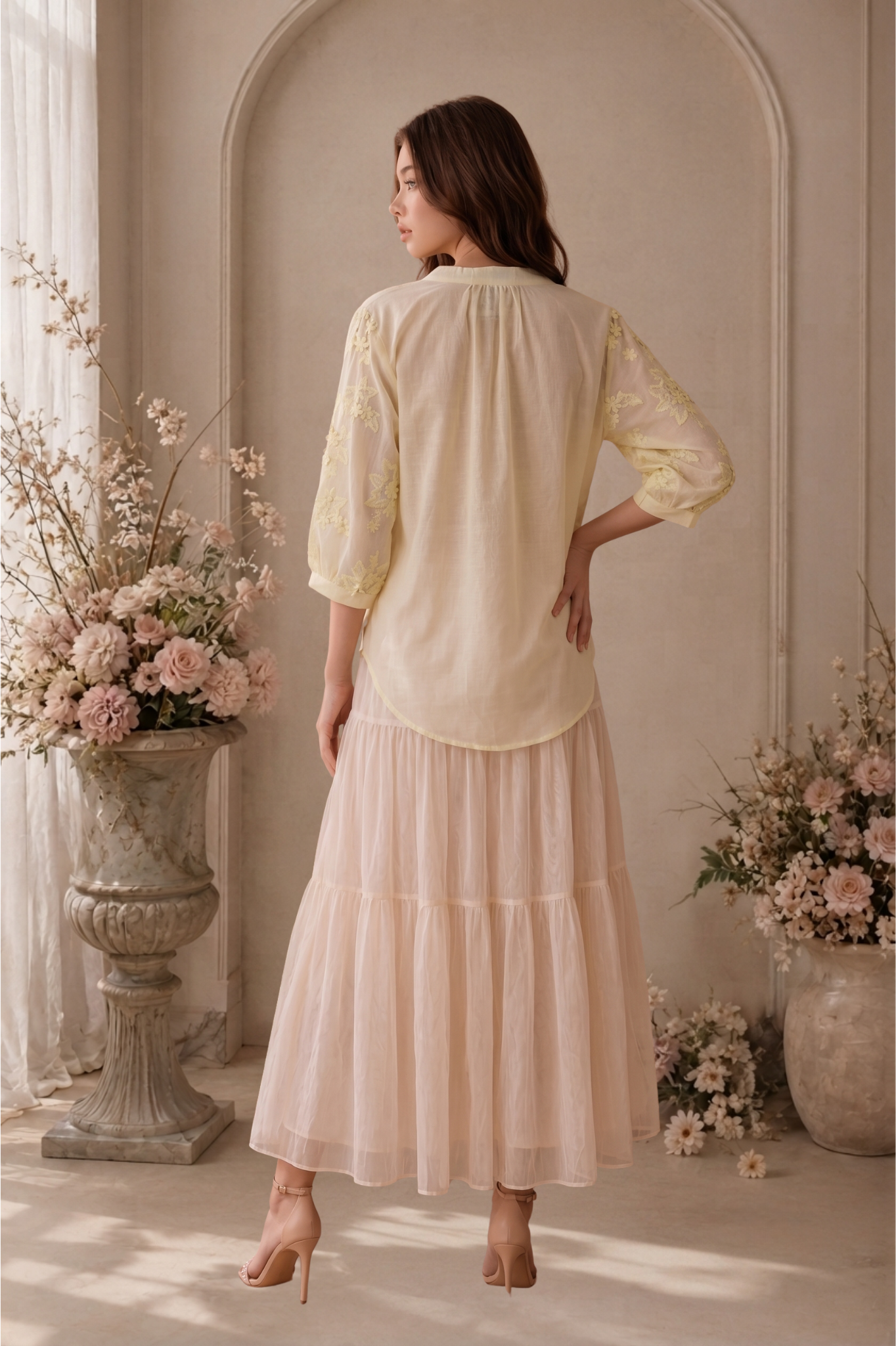 SOMERSET BAY - LONG SLEEVE EMBROIDERED BLOUSE