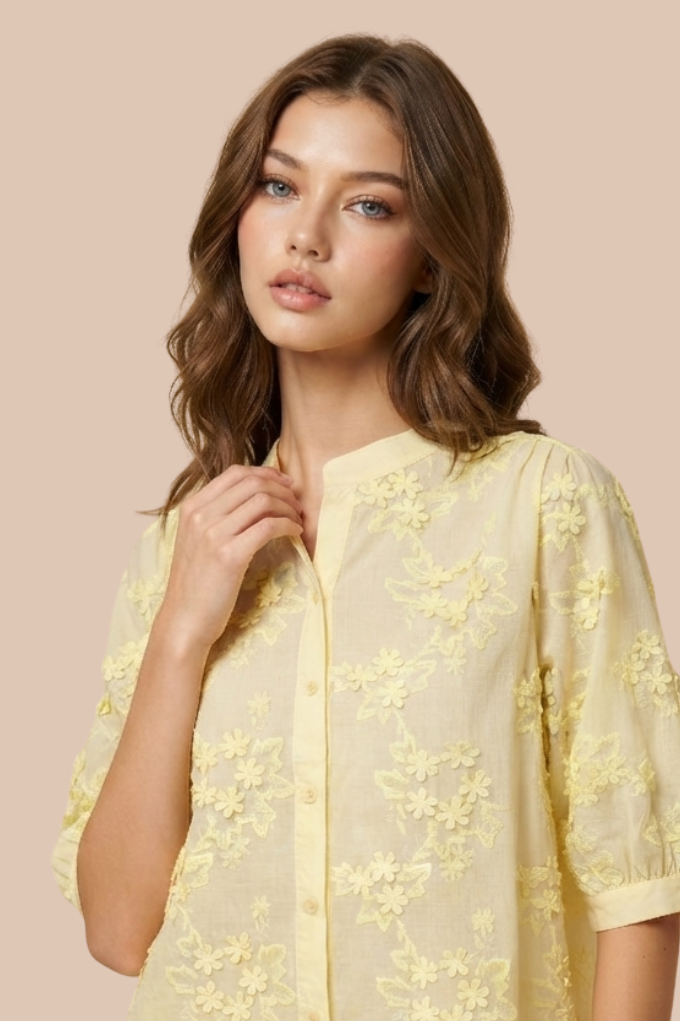 SOMERSET BAY - LONG SLEEVE EMBROIDERED BLOUSE