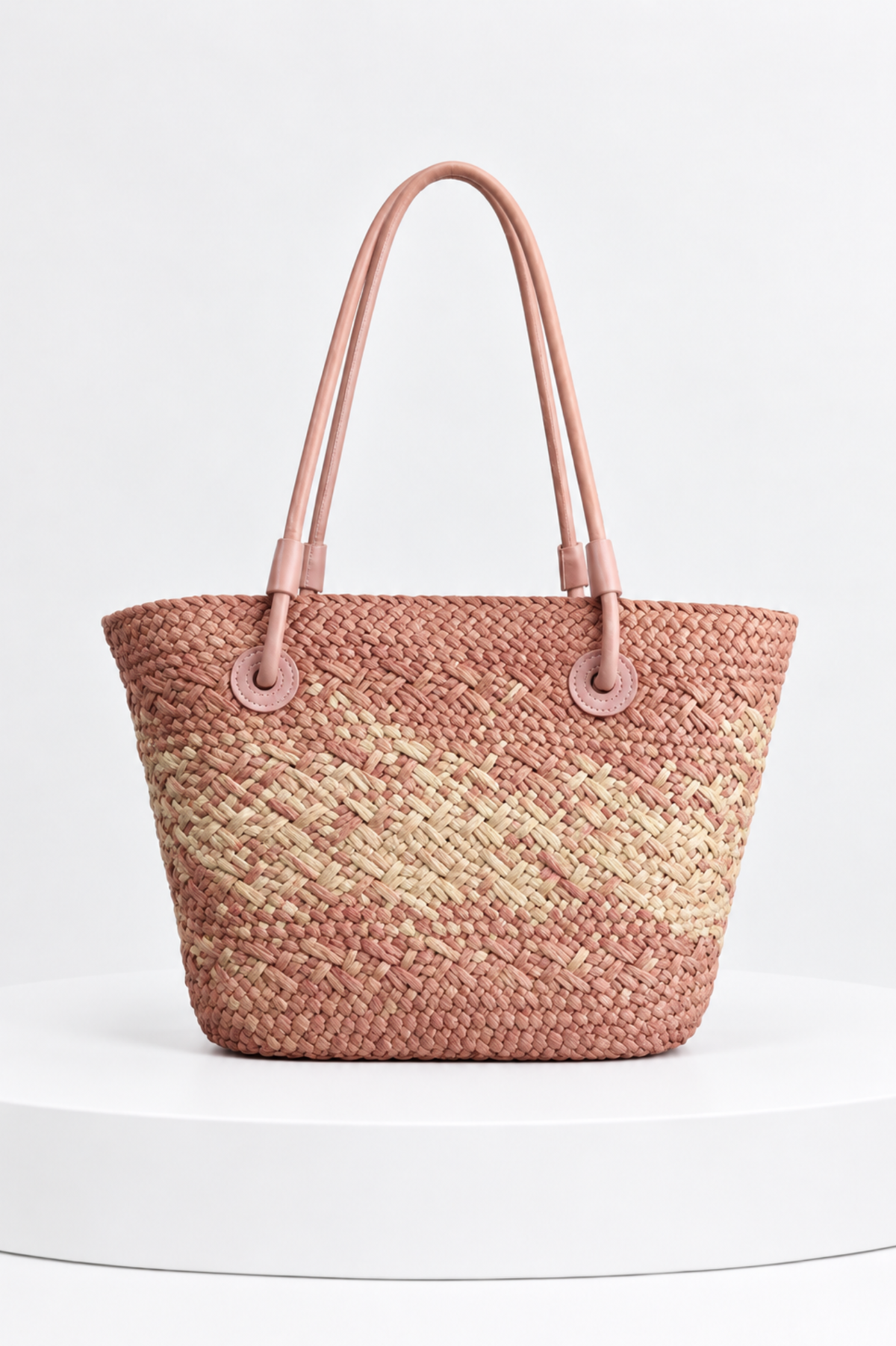 SOMERSET BAY - Terracotta Woven Straw Tote
