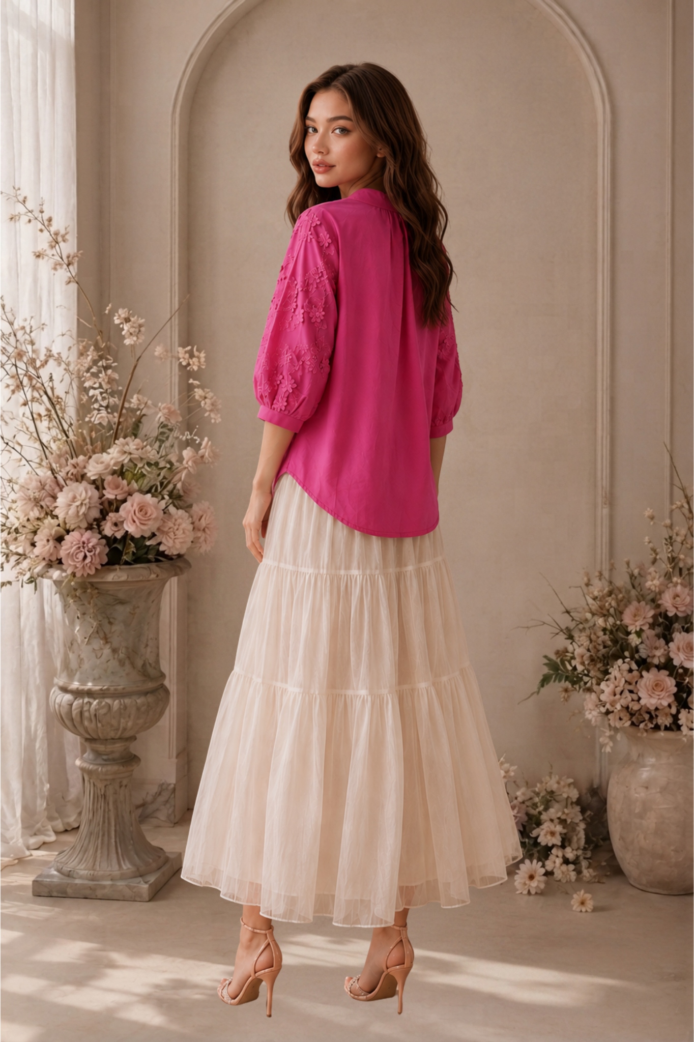 SOMERSET BAY - LONG SLEEVE EMBROIDERED BLOUSE