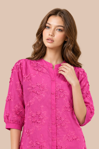 SOMERSET BAY - LONG SLEEVE EMBROIDERED BLOUSE