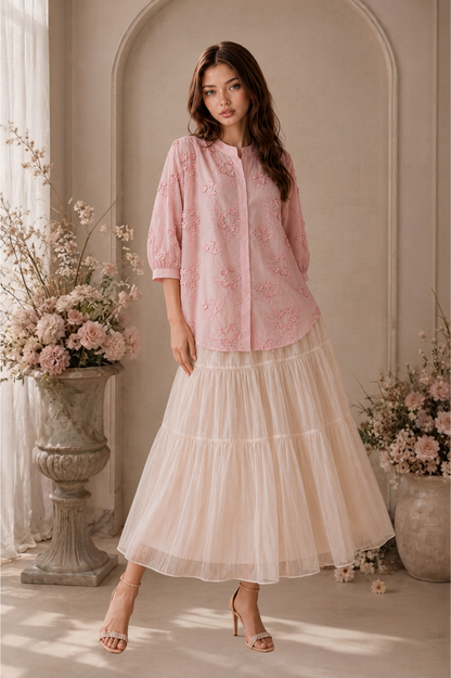 SOMERSET BAY - LONG SLEEVE EMBROIDERED BLOUSE