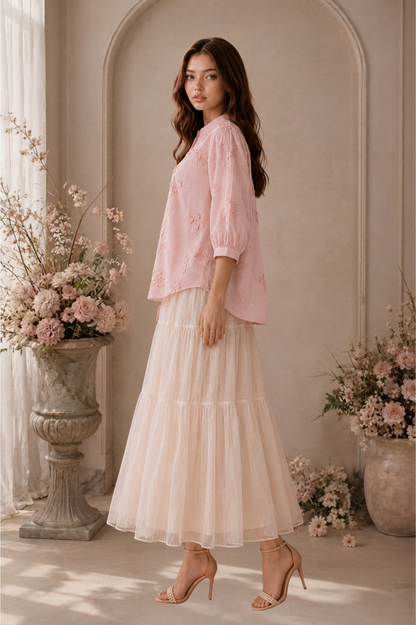 SOMERSET BAY - LONG SLEEVE EMBROIDERED BLOUSE