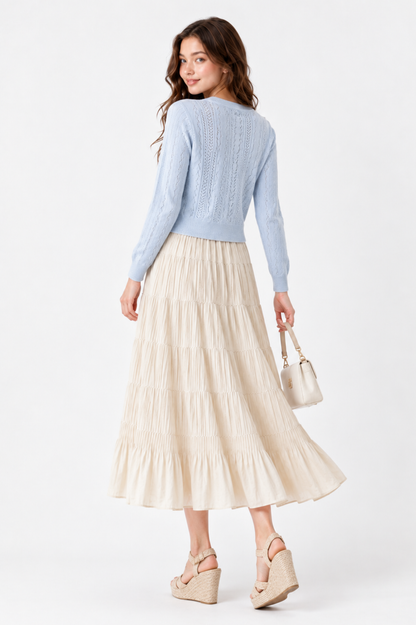 SOMERSET BAY - Pointelle Bow Cardigan