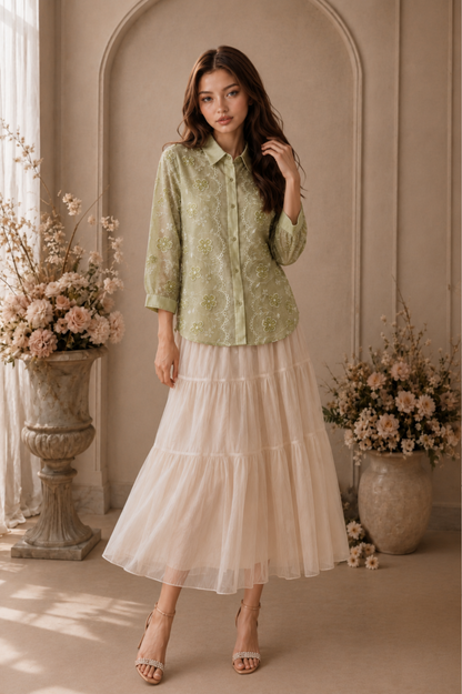 SOMERSET BAY - LONG SLEEVE EMBROIDERED BLOUSE