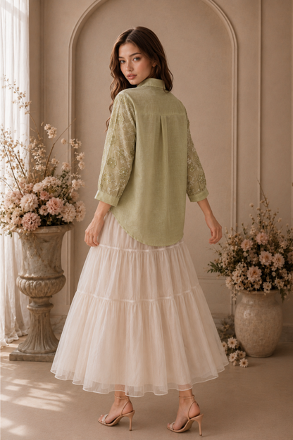 SOMERSET BAY - LONG SLEEVE EMBROIDERED BLOUSE