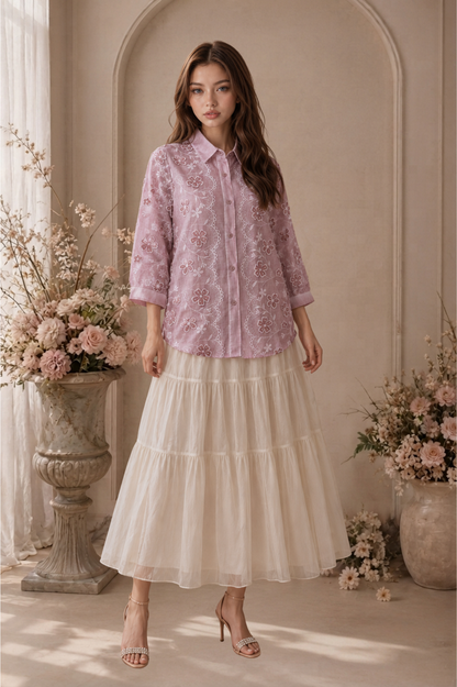 SOMERSET BAY - LONG SLEEVE EMBROIDERED BLOUSE