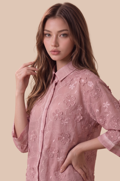 SOMERSET BAY - LONG SLEEVE EMBROIDERED BLOUSE