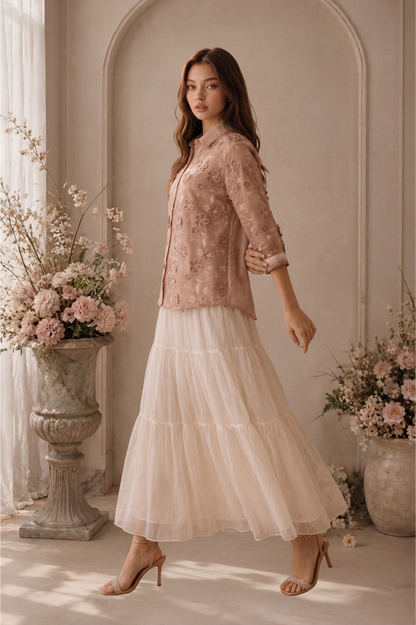 SOMERSET BAY - LONG SLEEVE EMBROIDERED BLOUSE