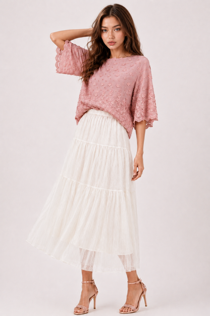 SOMERSET BAY - LONG SLEEVE EMBROIDERED BLOUSE