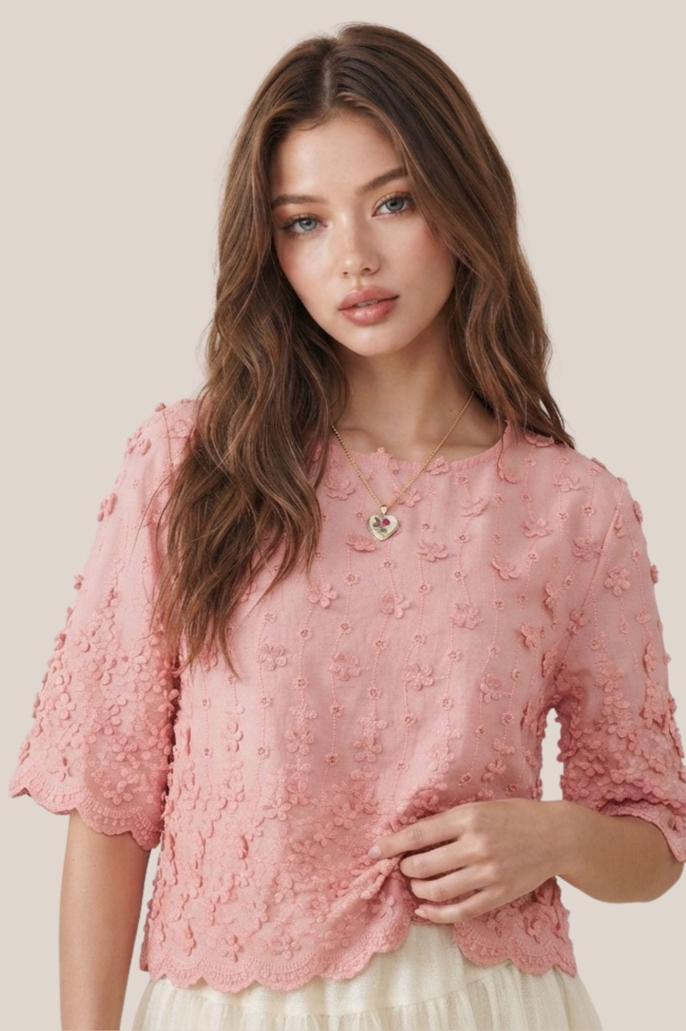 SOMERSET BAY - LONG SLEEVE EMBROIDERED BLOUSE