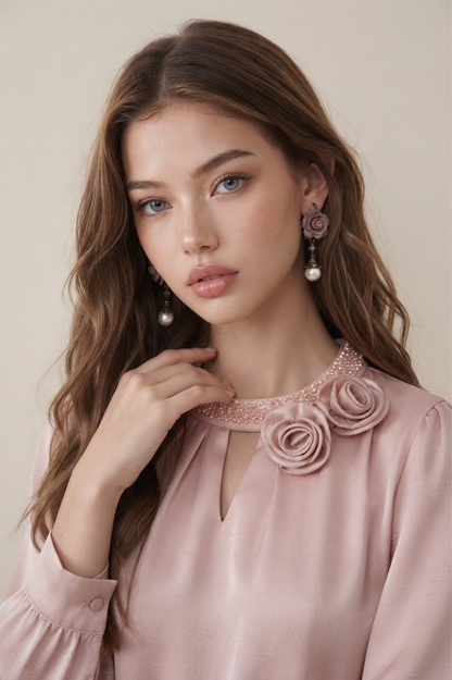 SOMERSET BAY - LONG SLEEVE SILKY BLOUSE