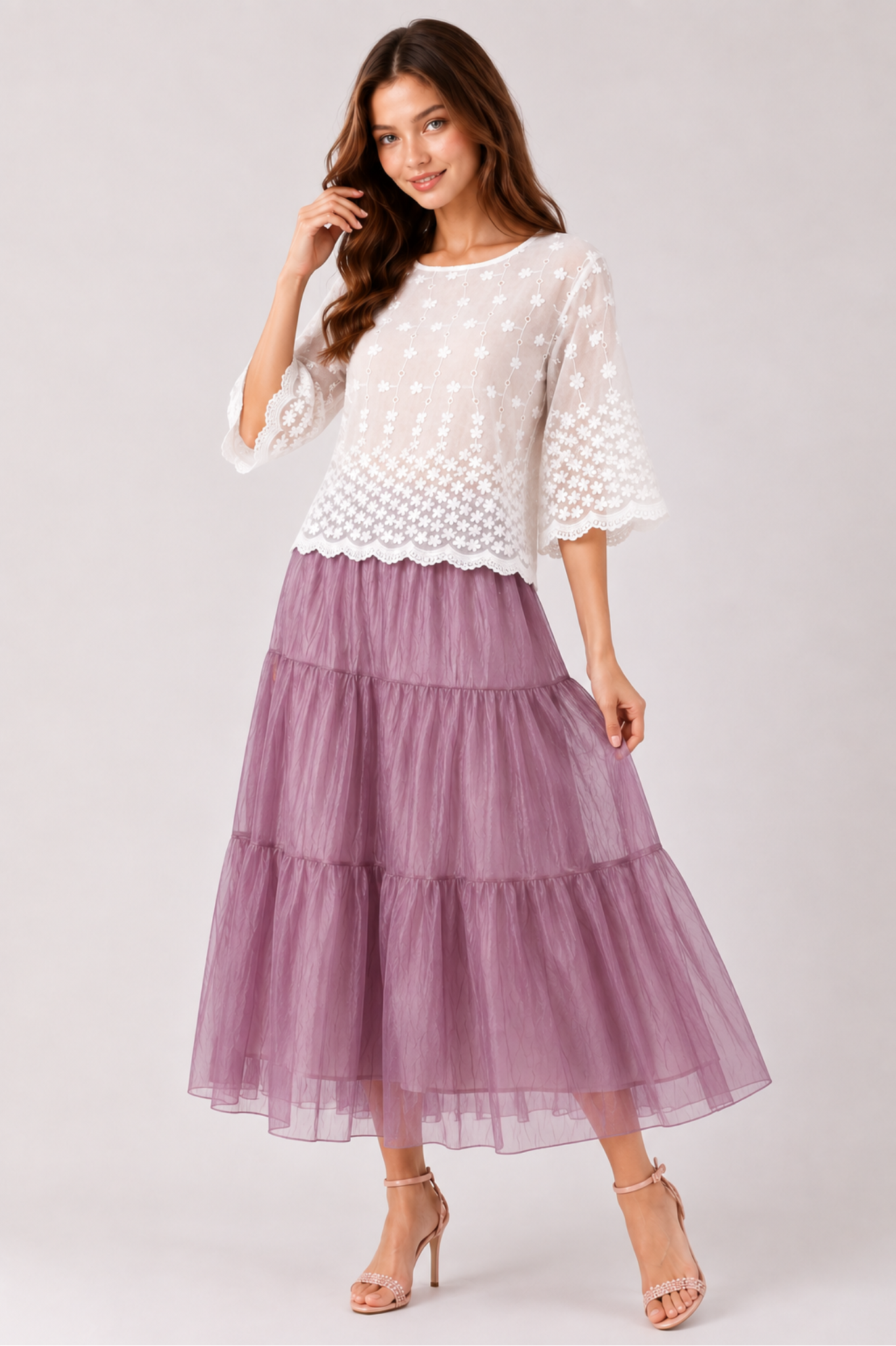 SOMERSET BAY - LONG SLEEVE EMBROIDERED BLOUSE