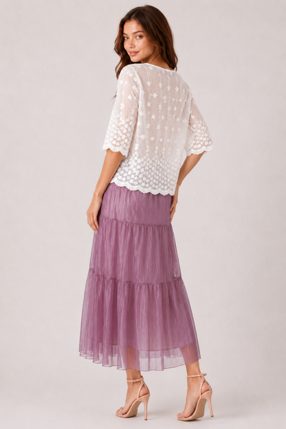 SOMERSET BAY - LONG SLEEVE EMBROIDERED BLOUSE