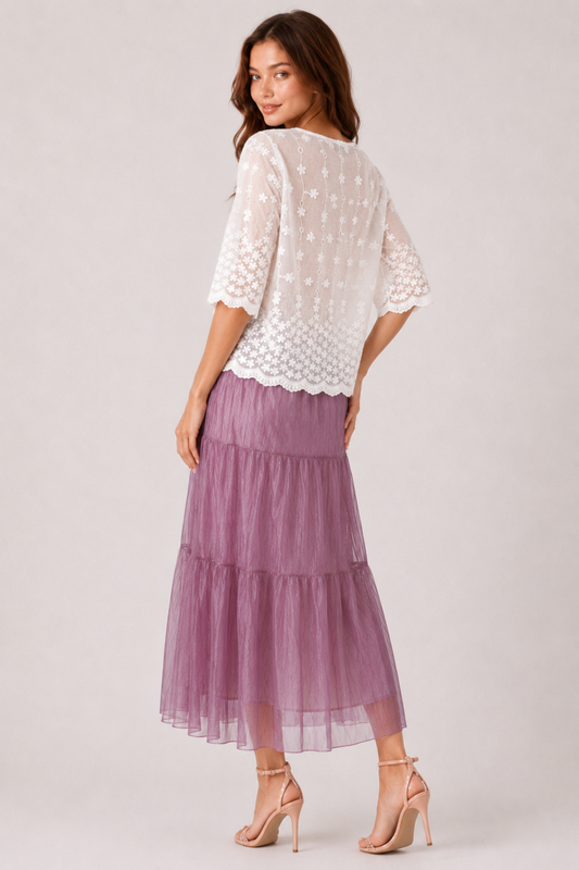 SOMERSET BAY - LONG SLEEVE EMBROIDERED BLOUSE