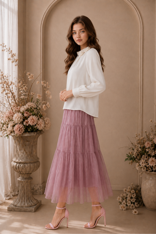 SOMERSET BAY - LONG SLEEVE SILKY BLOUSE