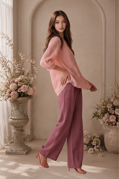 SOMERSET BAY - LONG SLEEVE EMBROIDERED BLOUSE